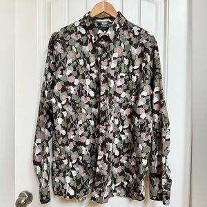 Ted Baker London Cotton Pink, Green, Brown and Cream Poplar Button Down Shirt. 7
